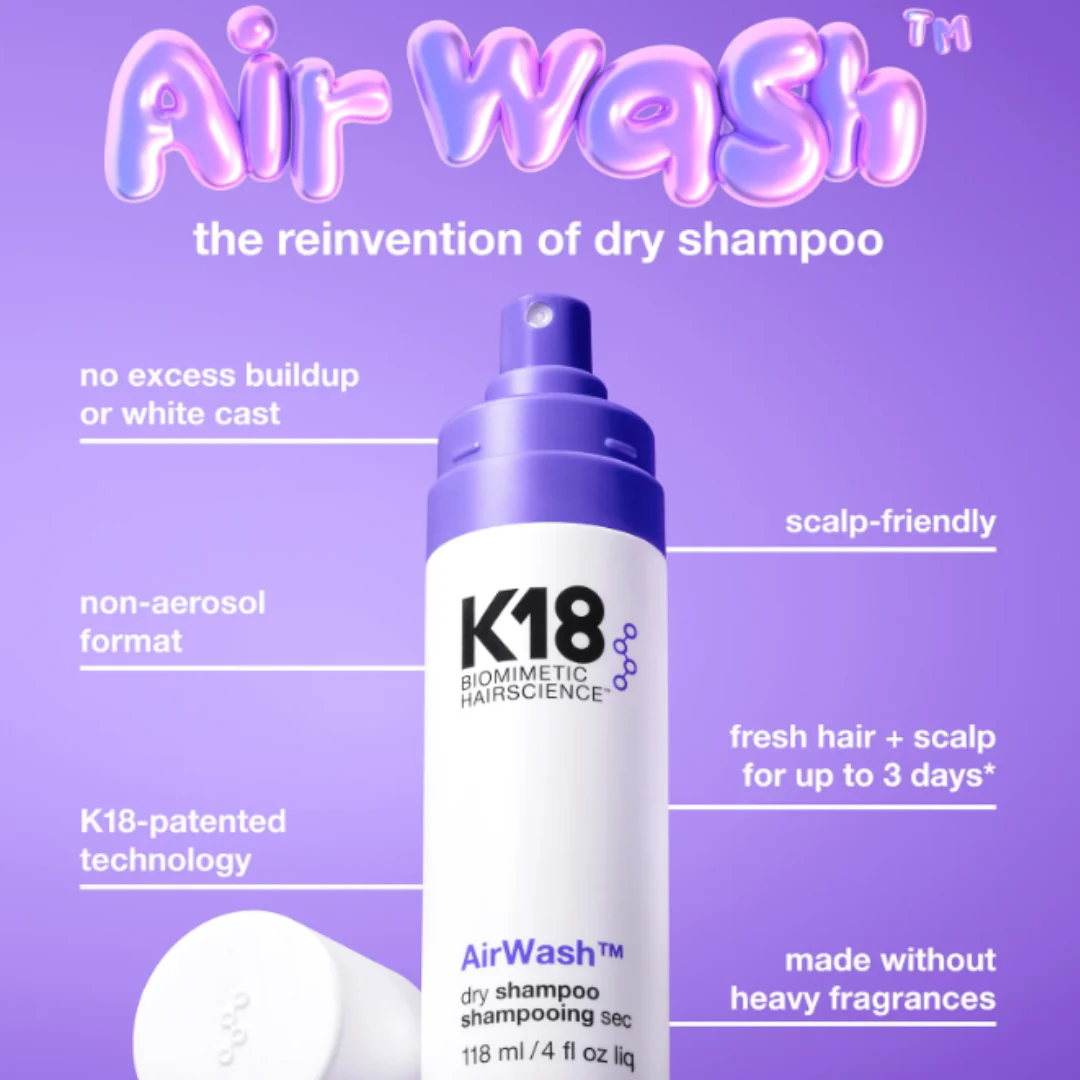 K18 AirWash Dry Shampoo 118ml - Image 2